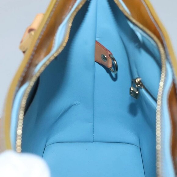 LOUIS VUITTON Monogram Vernis Houston Hand Bag Baby Blue M91005 LV Auth hk2533 - Picture 12 of 16